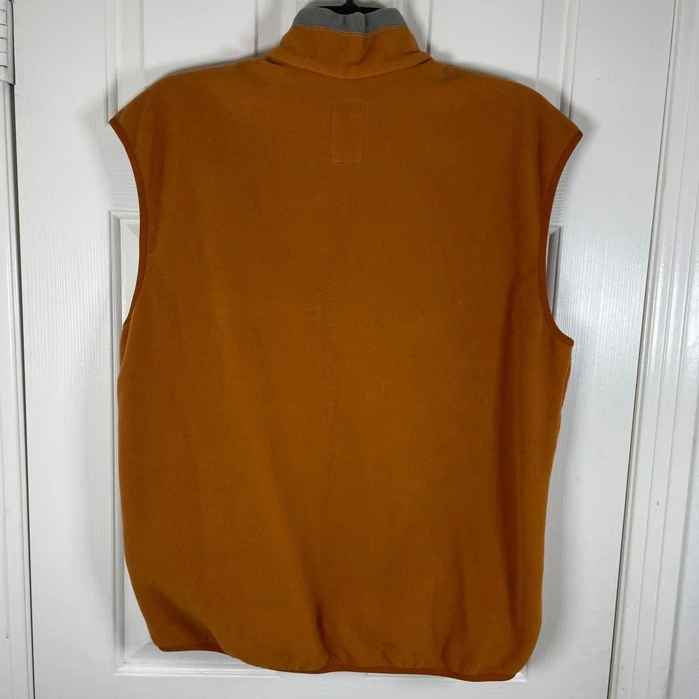 Vintage Nike ACG Therma-Fit Fleece Vest Men XL Burnt Orange Zip Thermal Layer